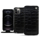 レザーケース Apple iPhone 12 Pro Max - Crocodile nero