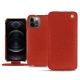 가죽 커버 Apple iPhone 12 Pro - Papaye ( Pantone 180C ) 