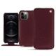 Capa em pele Apple iPhone 12 Pro - Lie de vin ( Pantone 5115C ) 