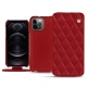 Custodia in pelle Apple iPhone 12 Pro - Rouge - Couture ( Nappa - Pantone 199C ) 