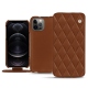 가죽 커버 Apple iPhone 12 Pro - Marron - Couture ( Nappa - Pantone 1615C ) 