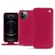 가죽 커버 Apple iPhone 12 Pro - Rose fluo