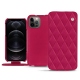 Custodia in pelle Apple iPhone 12 Pro - Rose fluo - Couture