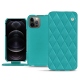 가죽 커버 Apple iPhone 12 Pro - Bleu fluo - Couture