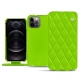 가죽 커버 Apple iPhone 12 Pro - Vert fluo - Couture
