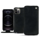 Apple iPhone 12 Pro leather case - Dark vintage ( Roughtcut - Black#5256 ) 