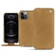 Capa em pele Apple iPhone 12 Pro - Sable vintage ( Roughtcut - Gaucho#57254 ) 