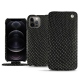 Custodia in pelle Apple iPhone 12 Pro - Serpent nero