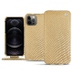 Funda de piel Apple iPhone 12 Pro - Serpent sabbia