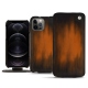 Apple iPhone 12 Pro leather case - Marron Patine