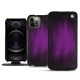 Custodia in pelle Apple iPhone 12 Pro - Violet Patine