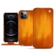 Apple iPhone 12 Pro leather case - Orange Patine