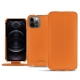 가죽 커버 Apple iPhone 12 Pro - Orange PU