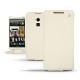 Custodia in pelle HTC One Max  - Ivoire ( Sleek P C12 - White ) 
