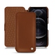 Custodia in pelle Apple iPhone 12 Pro Max - Marron ( Nappa - Pantone 1615C ) 