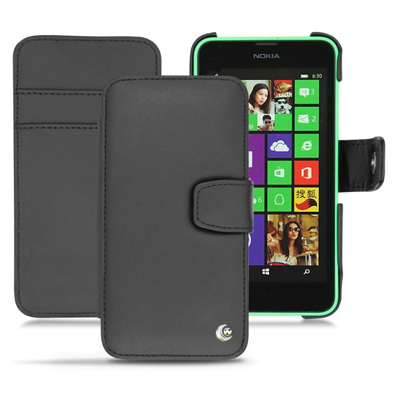 Lederschutzhülle Nokia Lumia 630 - 635 - Noir ( Nappa - Black ) 
