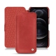 Apple iPhone 12 Pro Max leather case - Cerise vintage ( Pantone 185C ) 