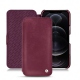 가죽 커버 Apple iPhone 12 Pro Max - Prune vintage ( Pantone 512C ) 