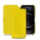 Housse cuir Apple iPhone 12 Pro Max - Jaune fluo