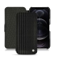 Custodia in pelle Apple iPhone 12 Pro Max - Abaca nero