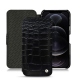 Lederschutzhülle Apple iPhone 12 Pro Max - Crocodile nero