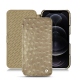 가죽 커버 Apple iPhone 12 Pro Max - Autruche desert