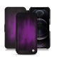 Housse cuir Apple iPhone 12 Pro Max - Violet Patine