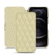 가죽 커버 Apple iPhone 12 Pro Max - Beige - Couture ( Nappa - Pantone 7502C ) 