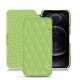 가죽 커버 Apple iPhone 12 Pro Max - Vert olive - Couture ( Nappa - Pantone 578U ) 