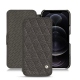 Custodia in pelle Apple iPhone 12 Pro Max - Anthracite - Couture ( Pantone 424C ) 