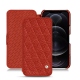 Funda de piel Apple iPhone 12 Pro Max - Papaye - Couture ( Pantone 180C ) 