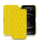 Custodia in pelle Apple iPhone 12 Pro Max - Jaune fluo - Couture