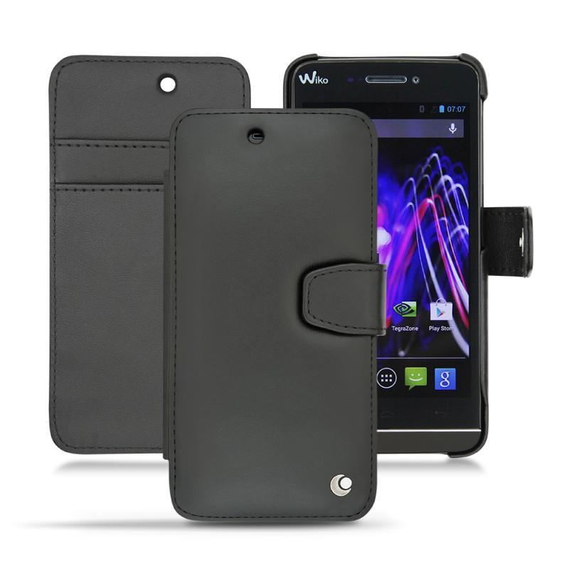 Custodia in pelle Wiko Wax  - Noir ( Nappa - Black ) 