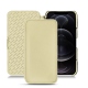 Apple iPhone 12 Pro Max leather case - Beige PU