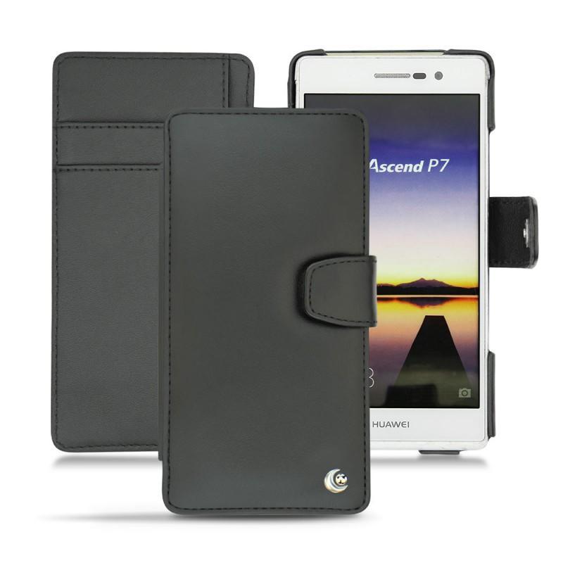 Lederschutzhülle Huawei Ascend P7  - Noir ( Nappa - Black ) 