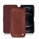 Apple iPhone 12 Pro leather case - Passion vintage ( Glutton - Red ) 