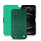 Custodia in pelle Apple iPhone 12 Pro - Crocodile pino