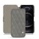 レザーケース Apple iPhone 12 Pro - Acier vintage - Couture