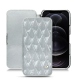 Capa em pele Apple iPhone 12 Pro - Platinium - Couture