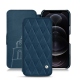 Housse cuir Apple iPhone 12 Pro - Blu mediterran - Couture
