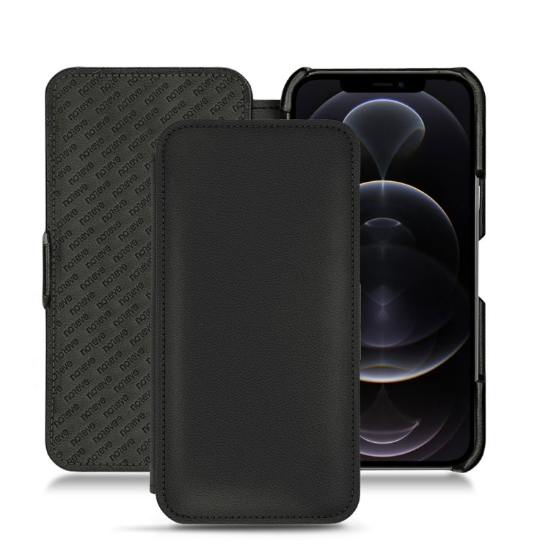 Custodia in pelle Apple iPhone 12 Pro - Noir PU