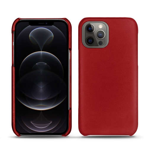 Leather cases for Apple iPhone 12 Pro MaxRouge ( Nappa - Pantone #d50032 ) 
