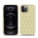 Custodia in pelle Apple iPhone 12 Pro Max - Beige - Couture ( Nappa - Pantone 7502C ) 