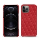 レザーケース Apple iPhone 12 Pro Max - Rouge troupelenc - Couture