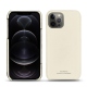 Apple iPhone 12 Pro Max leather cover - Blanc PU