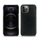 가죽 커버 Apple iPhone 12 Pro - Dark vintage ( Roughtcut - Black#5256 ) 