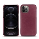 Apple iPhone 12 Pro leather cover - Prune vintage ( Pantone 512C ) 