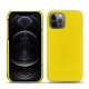 가죽 커버 Apple iPhone 12 Pro - Jaune fluo