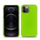 Apple iPhone 12 Pro leather cover - Vert fluo