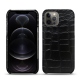 Custodia in pelle Apple iPhone 12 Pro - Crocodile nero